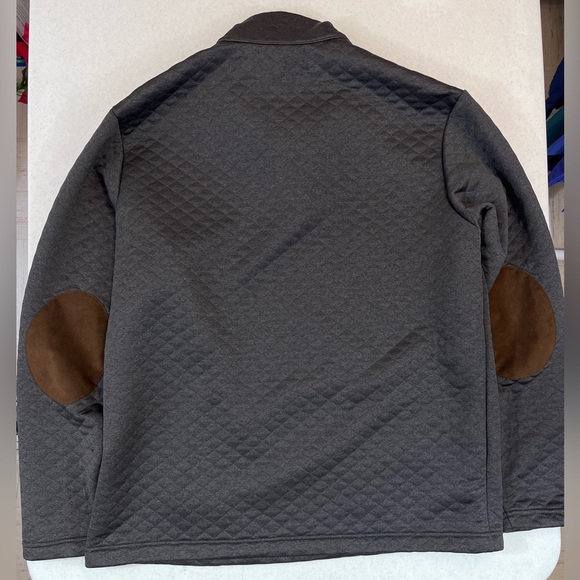 Cremieux Men’s 1/4 Zip Quilted Dark Gray Pullover. Large. - Picture 3 of 9